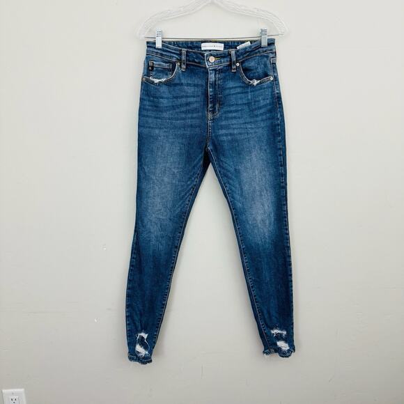 Ampersand And Avenue High Rise Distressed Skinny Jeans Juniors Size 28 - Picture 1 of 9